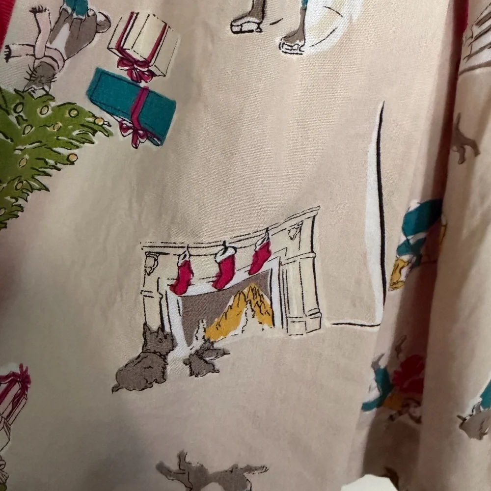 Vintage Joules Christmas Themed Girls Dress Sleeveless Size 4-5